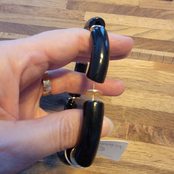 Meghan Browne Style Harry Black Chunky Stretch Bracelet - Picture 5 of 9